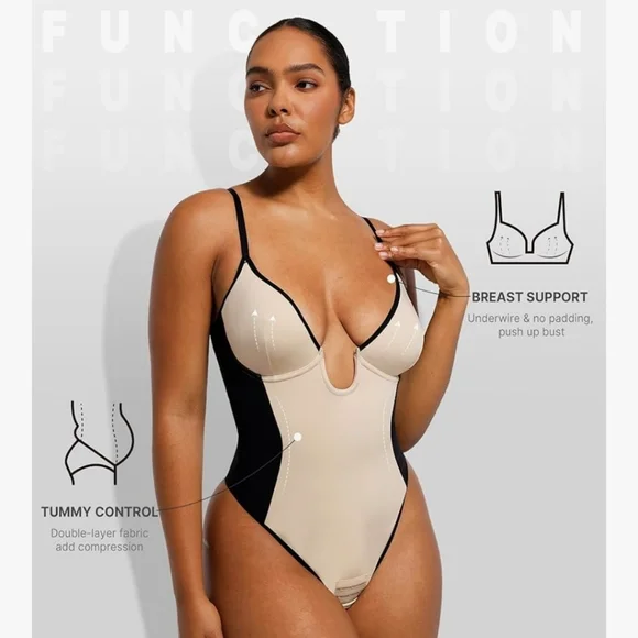 SHAPELLX Shapewear Bodysuit for Women Thong Backless Body Shaper Tummy Control! - Picture 3 of 3
